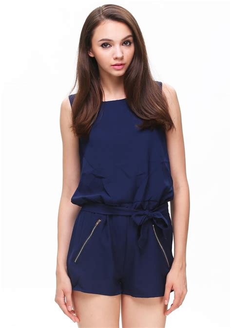 shein romper shorts|shein navy blue jumpsuit.